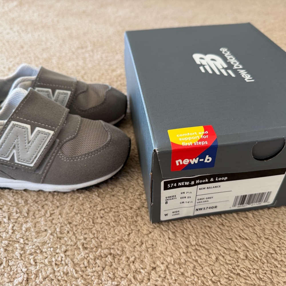 Toddler New Balance 574 Hook & Loop size 8 wide